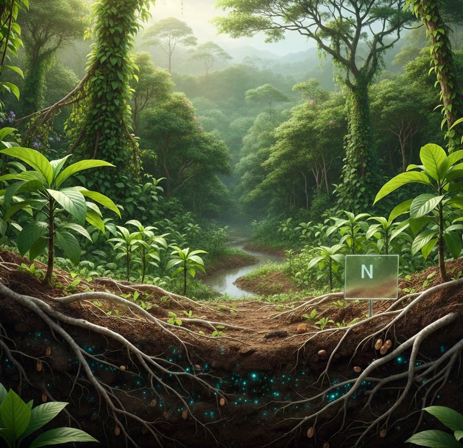 Los microorganismos del suelo desempeñan un papel invisible pero vital en la disponibilidad de nitrógeno para los árboles jóvenes (Freepik)