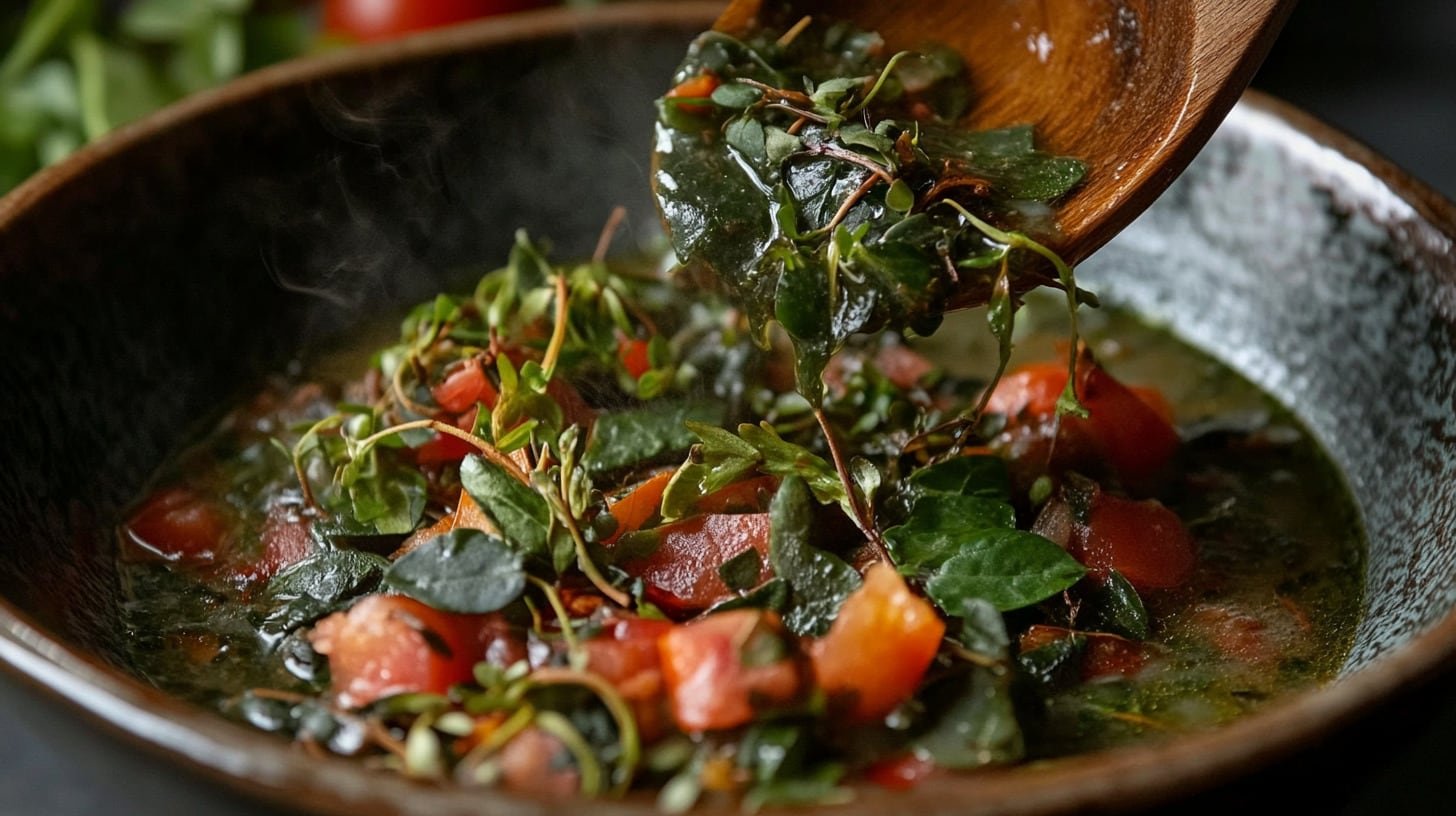 Las verdolagas incorporan frescura y un toque ácido a la ensalada asada, manteniendo textura crujiente al saltearse brevemente. - (Imagen Ilustrativa Infobae)