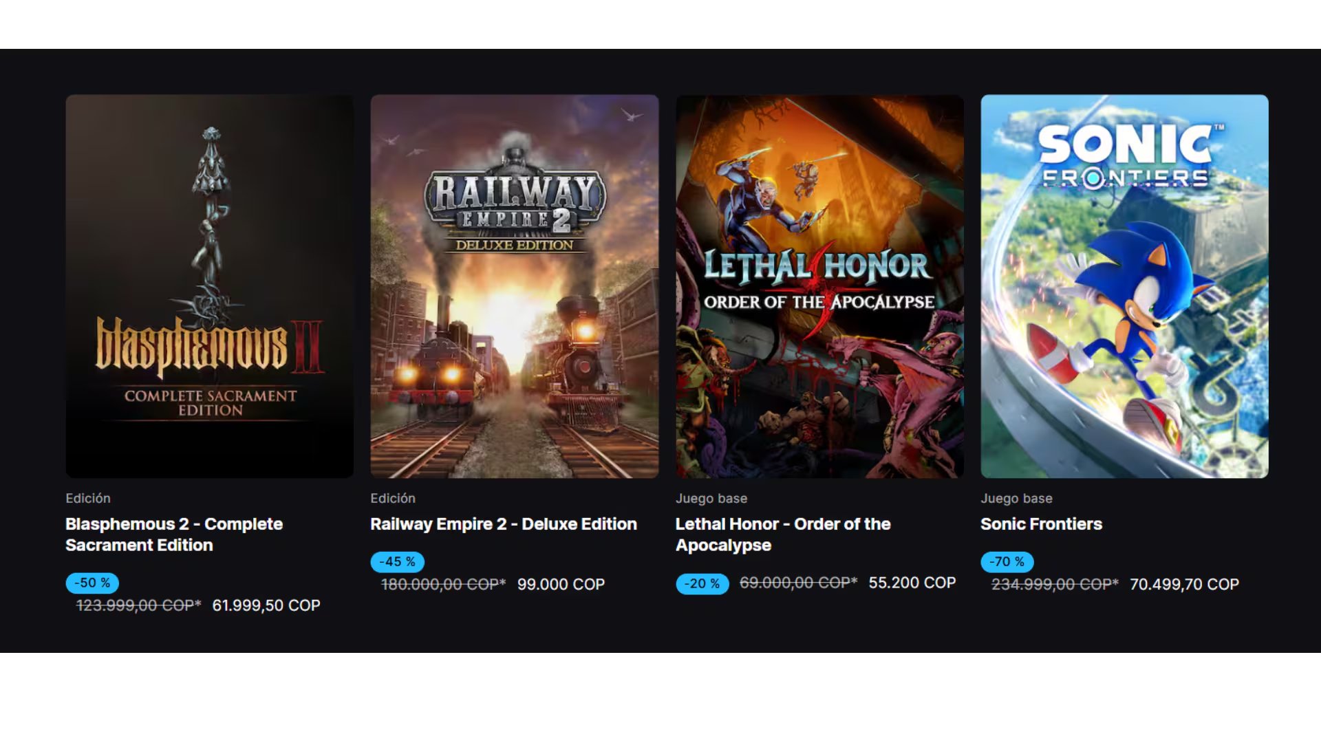 Hay diversos títulos de Sonic que están en descuentos. (Epic Games)