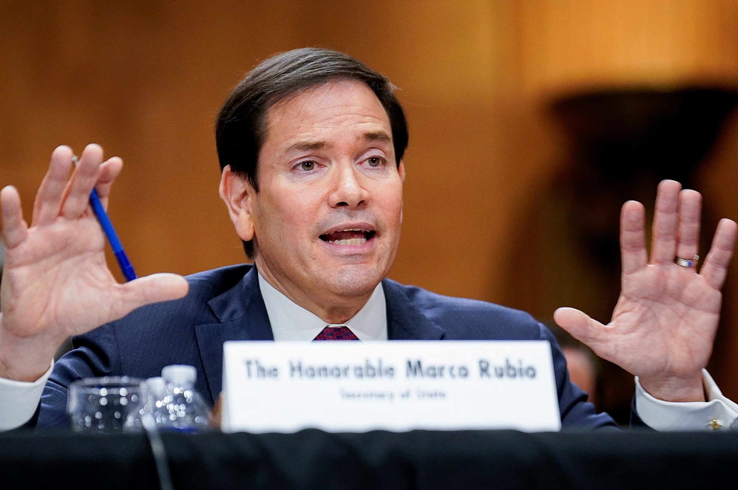 El secretario de Estado de Estados Unidos, Marco Rubio, reaccionó en redes sociales tras el fallo de la Corte Suprema de Panamá que anuló el contrato de Panama Ports Company. REUTERS/Nathan Howard