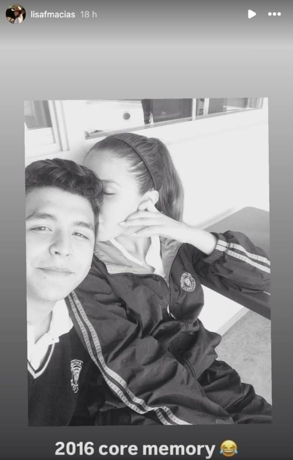 Christian Nodal y Lisa Fernanda fueron novios cuando iban en la secundaria. (IG)