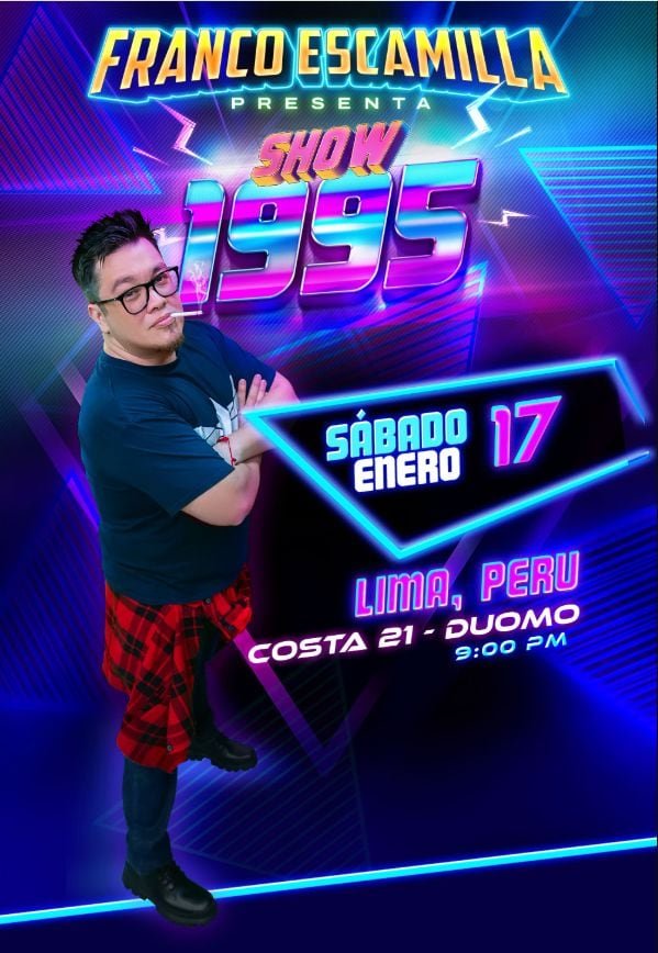 Lima recibirá a Franco Escamilla el 17 de enero en Costa Verde, en un recinto preparado para gran aforo, con boletos a la venta y un beneficio del 15% de descuento para quienes compren con anticipación. (Difusión)