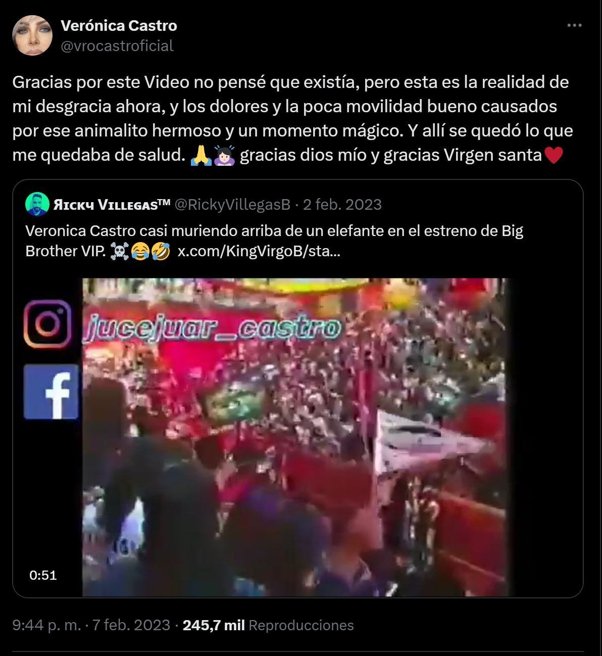 La artista se pronunció sobre su caída en redes sociales