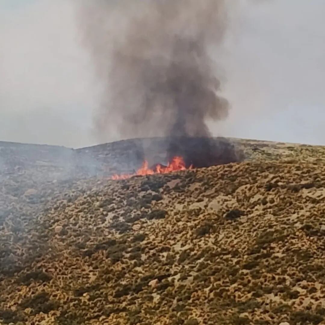 Foto archivo de un incendio en Neuquén
