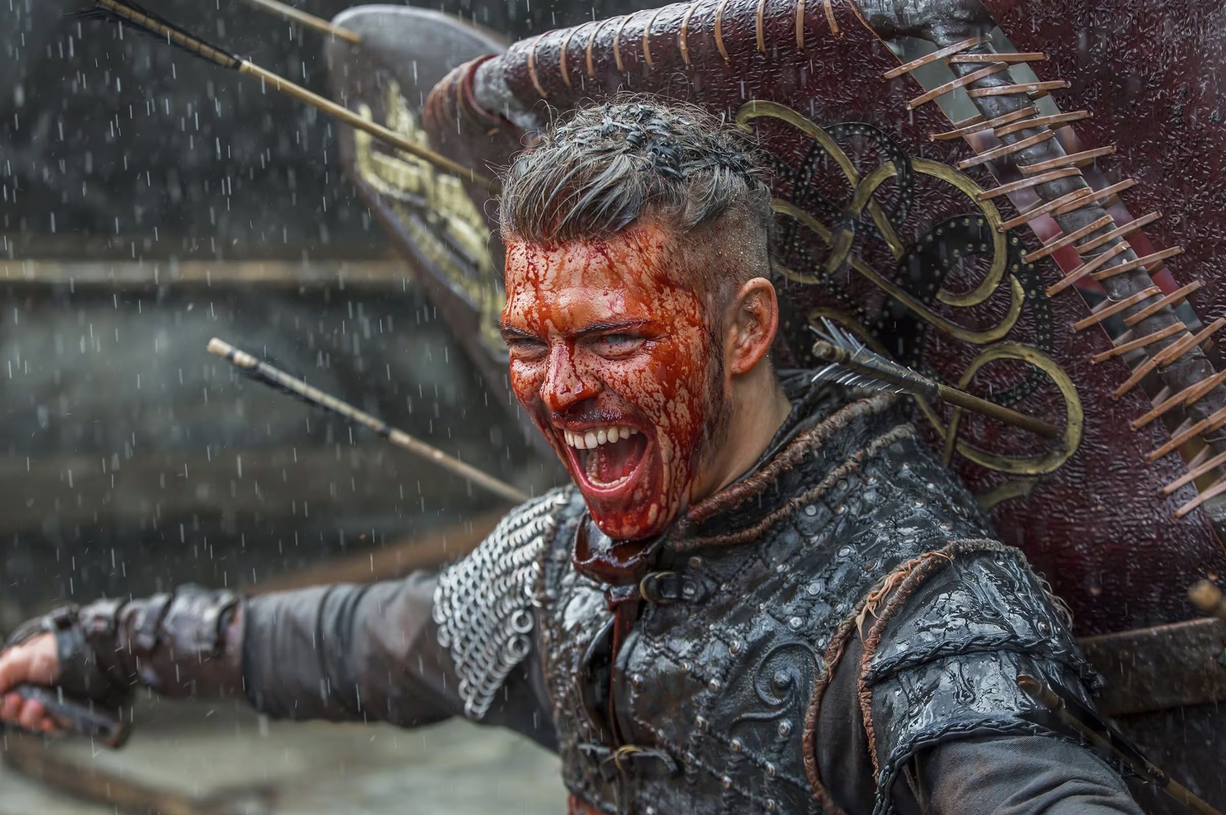 Ivar lideró el Gran Ejército Pagano durante las invasiones vikingas a Inglaterra, marcando el curso político de Northumbria y otras regiones (IMDb)