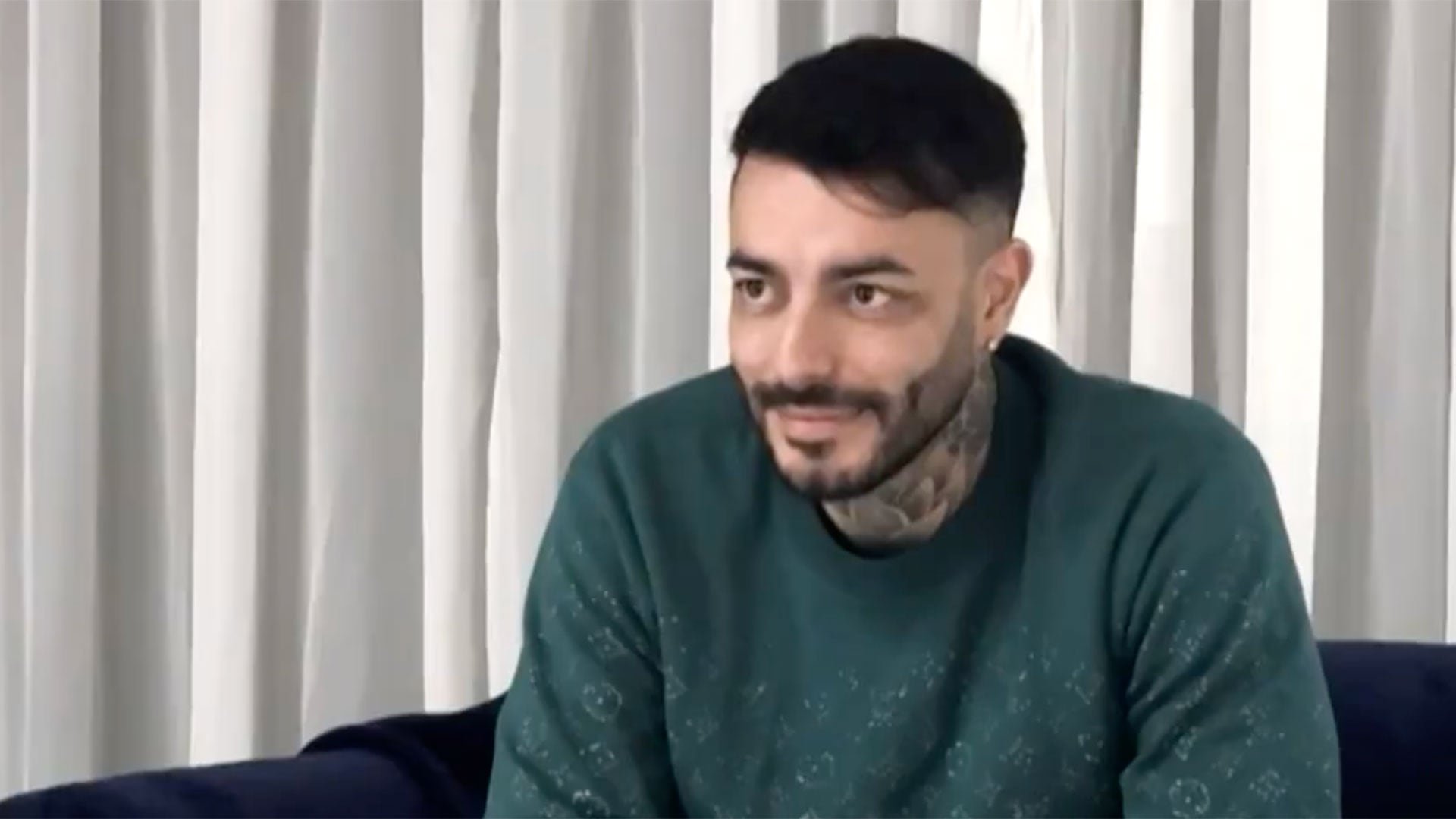 El narco uruguayo Sebastián Marset durante una entrevista con el programa Santo y Seña