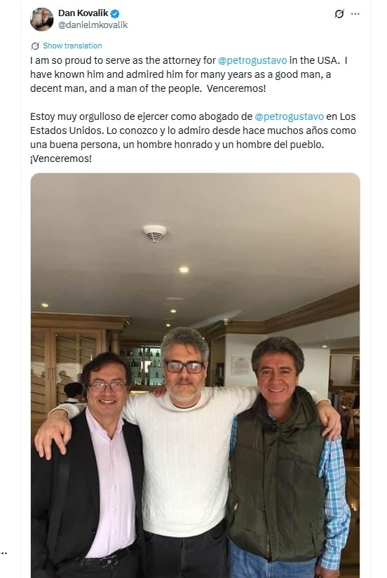 El abogado Daniel Kovalik aseguró: