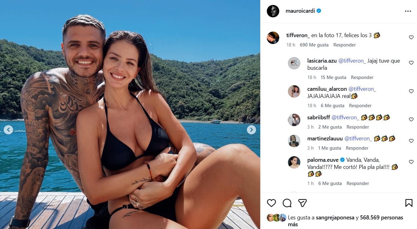 La respuesta de un usuario de Instagram que captó el tatuaje de Wanda Nara y expresó: