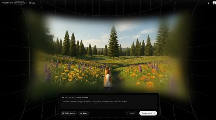 Solo basta con decirle a la IA que es lo que quieres del mundo interactivo para que lo pueda crear. (Google)