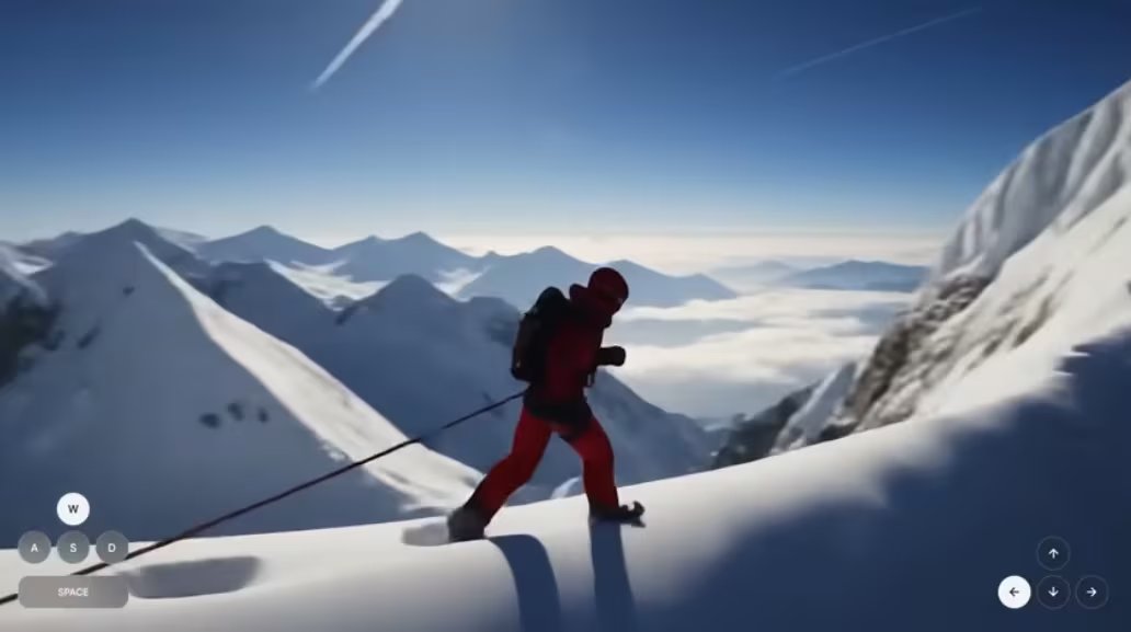 Con un solo prompt o descripción en texto, la nueva IA de Google puede crear un mundo interactivo. (Google)