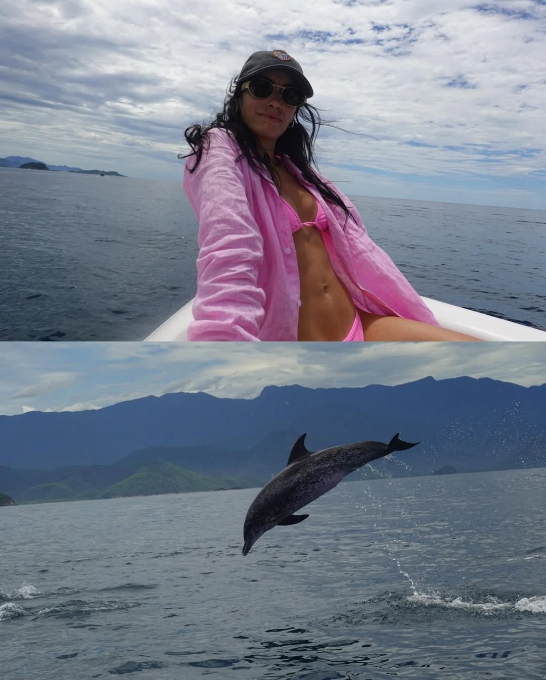 Entre olas y atardecer, una escena de felicidad sin poses