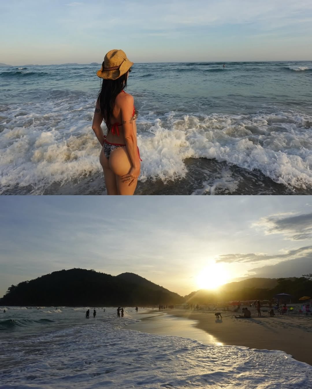 Lali, de espaldas al mundo, conectada con el mar y el momento