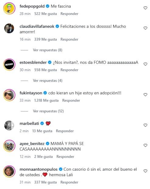 El anuncio reforzó la popularidad de Lali Espósito y Pedro Rosemblat como una de las parejas más queridas del mundo del espectáculo