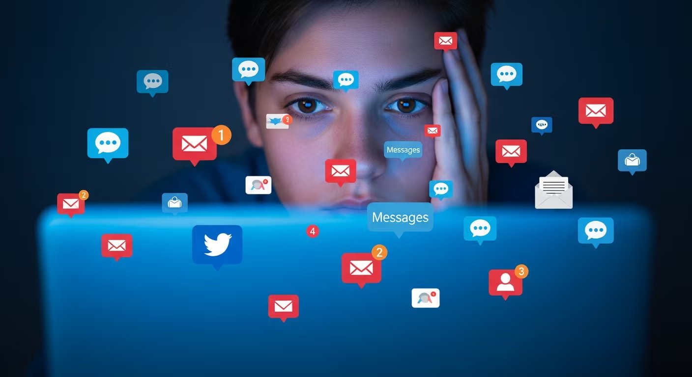 La fatiga digital afecta cada vez a más personas por la sobreexposición a noticias, notificaciones y redes sociales (Imagen Ilustrativa Infobae)