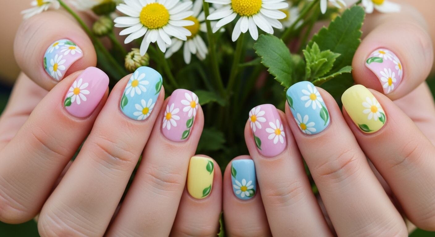 Los diseños con flores pequeñas y bases en tonos pastel o azul/morado añaden frescura y un aire romántico, ideales para cualquier ocasión durante el verano - (Imagen Ilustrativa Infobae)