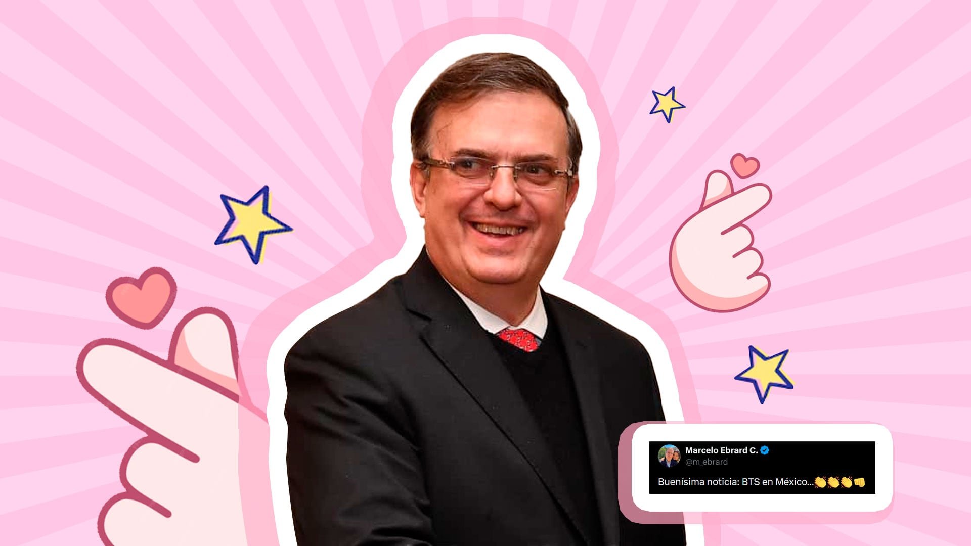 Ebrard celebró que BTS confirmó que tendrá un concierto en México. | Jovany Pérez