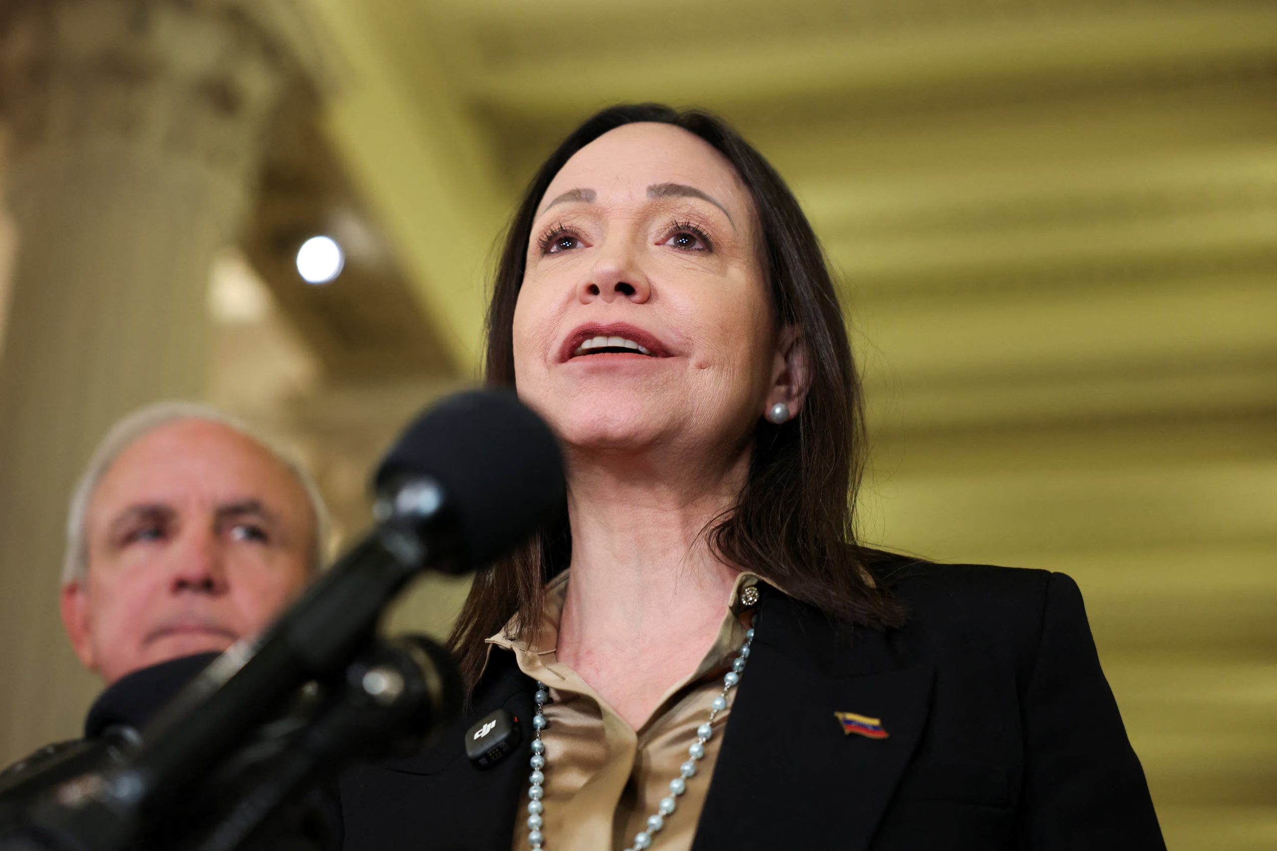 Marco Rubio dijo que la líder opositora María Corina Machado “puede formar parte” del proceso de transición (REUTERS/Kylie Cooper)