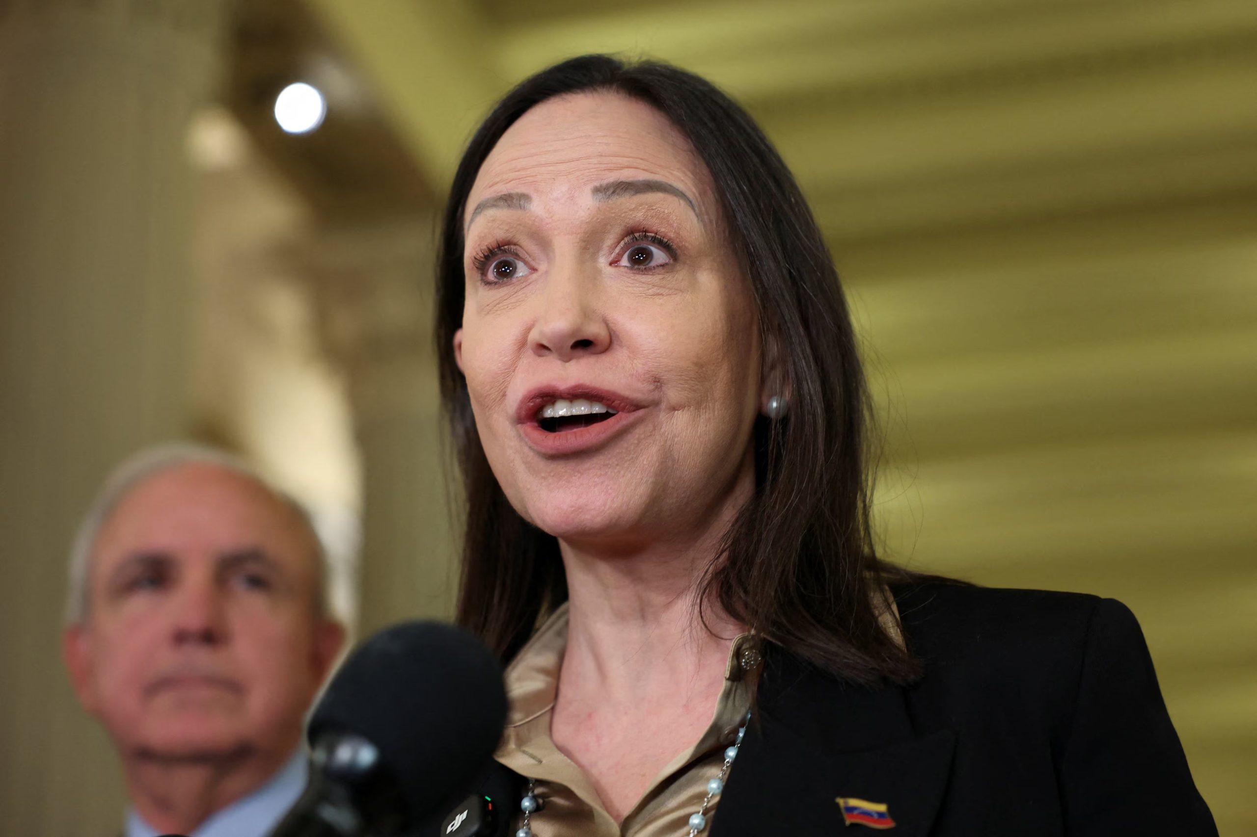 María Corina Machado dialogó con Masih Alinejad, periodista, bloguera y escritora iraní (REUTERS/Kylie Cooper)