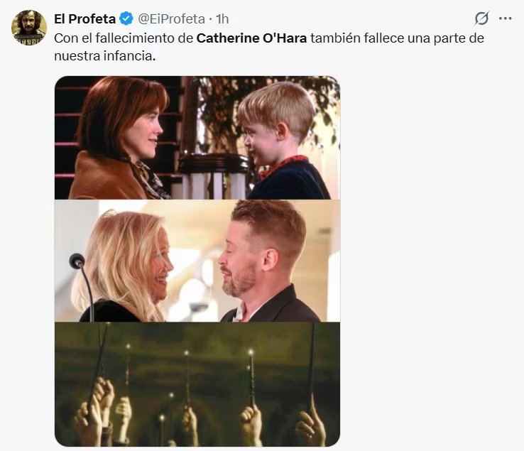 La reacción de los fans peruanos ante la muerte de la actriz Catherine O’Hara. X