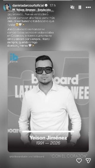 Murió Yeison Jiménez: Yahaira Plasencia, Josimar y Daniela Darcourt se despiden del colombiano