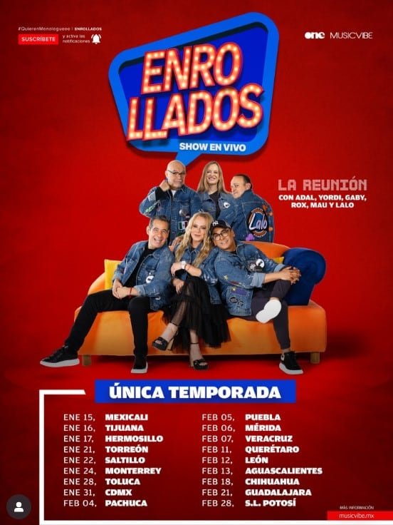 La gira 'Enrollados' ofrecerá 25 funciones en distintas ciudades de México a partir de enero de 2026 (MusicVibes)
