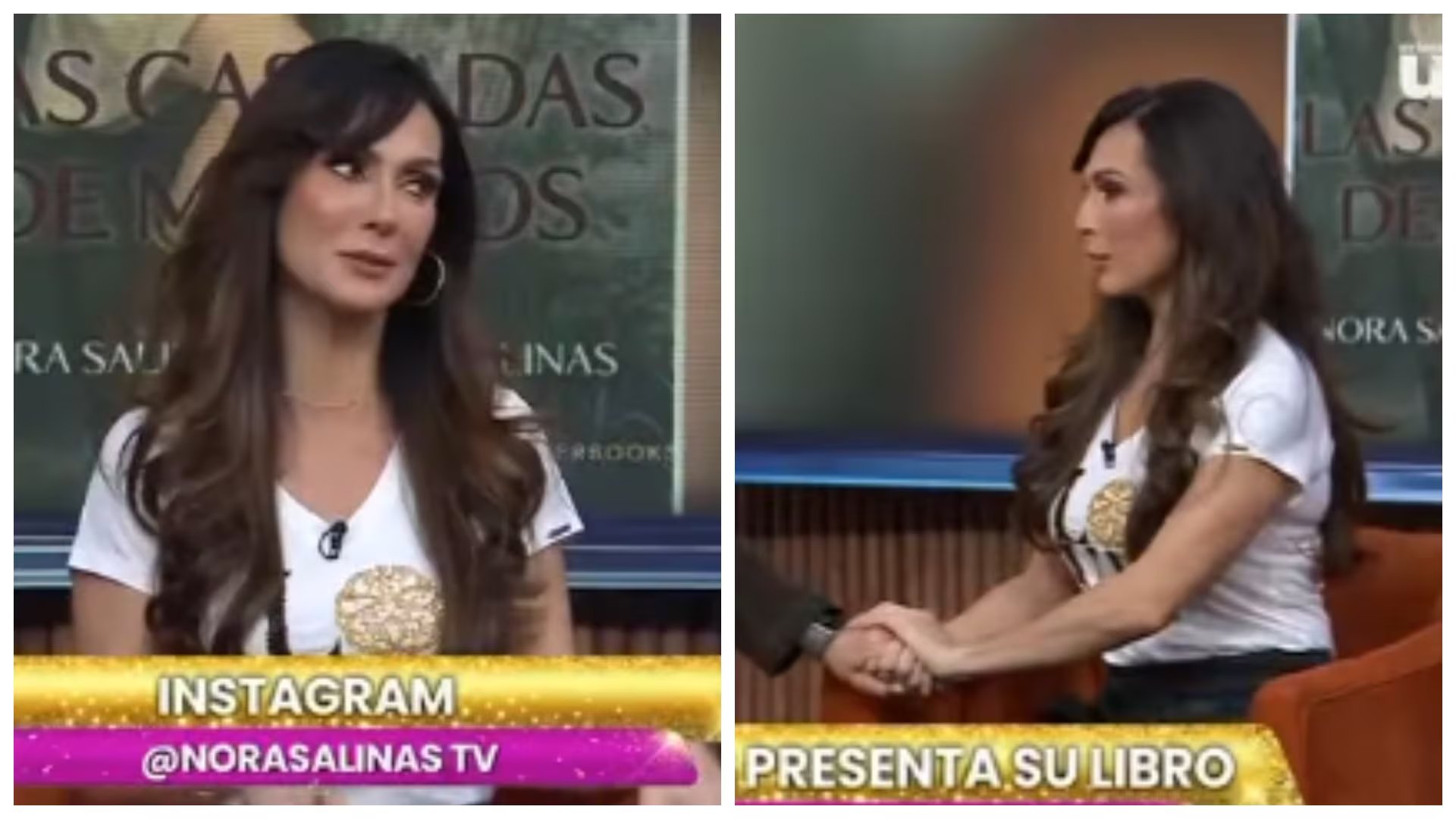 Nora Salinas reapareció en televisión (Captura de pantalla/VLA)