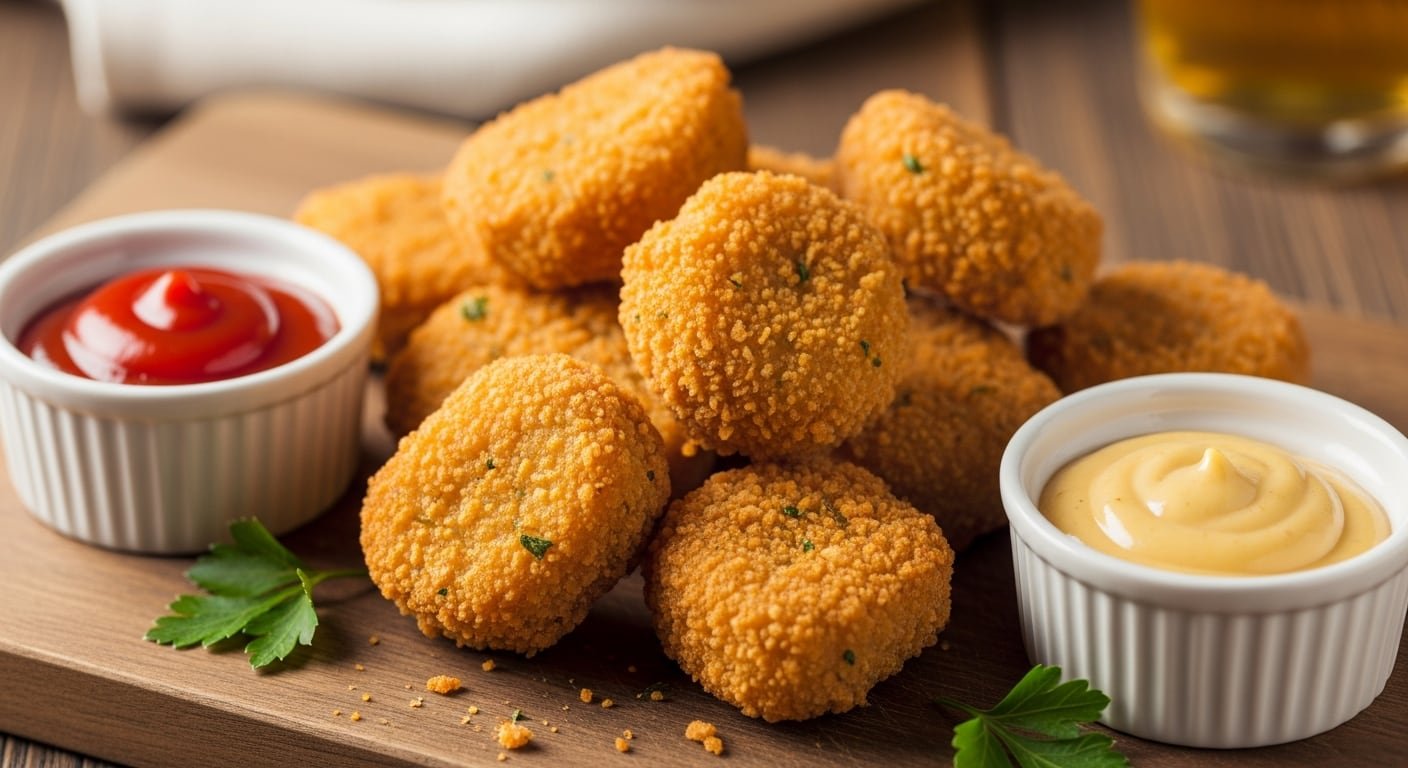 Muchos nuggets de pollo comerciales combinan partes de pollo molidas con rellenos y tienen altos niveles de sodio y aditivos (Imagen Ilustrativa Infobae)