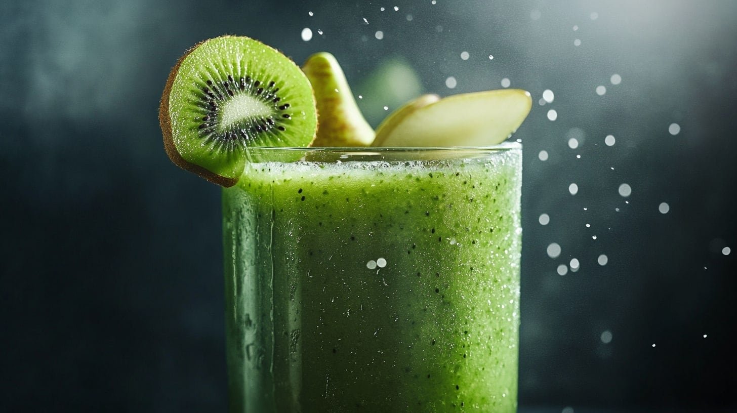 El licuado de kiwi, manzana y espinaca une el dulzor natural de las frutas con el aporte de fibra y minerales de la espinaca (Imagen Ilustrativa Infobae)