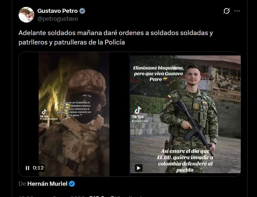 Gustavo Petro sobre las marchas de este 7 de enero de 2026 - crédito @petrogustavo/X