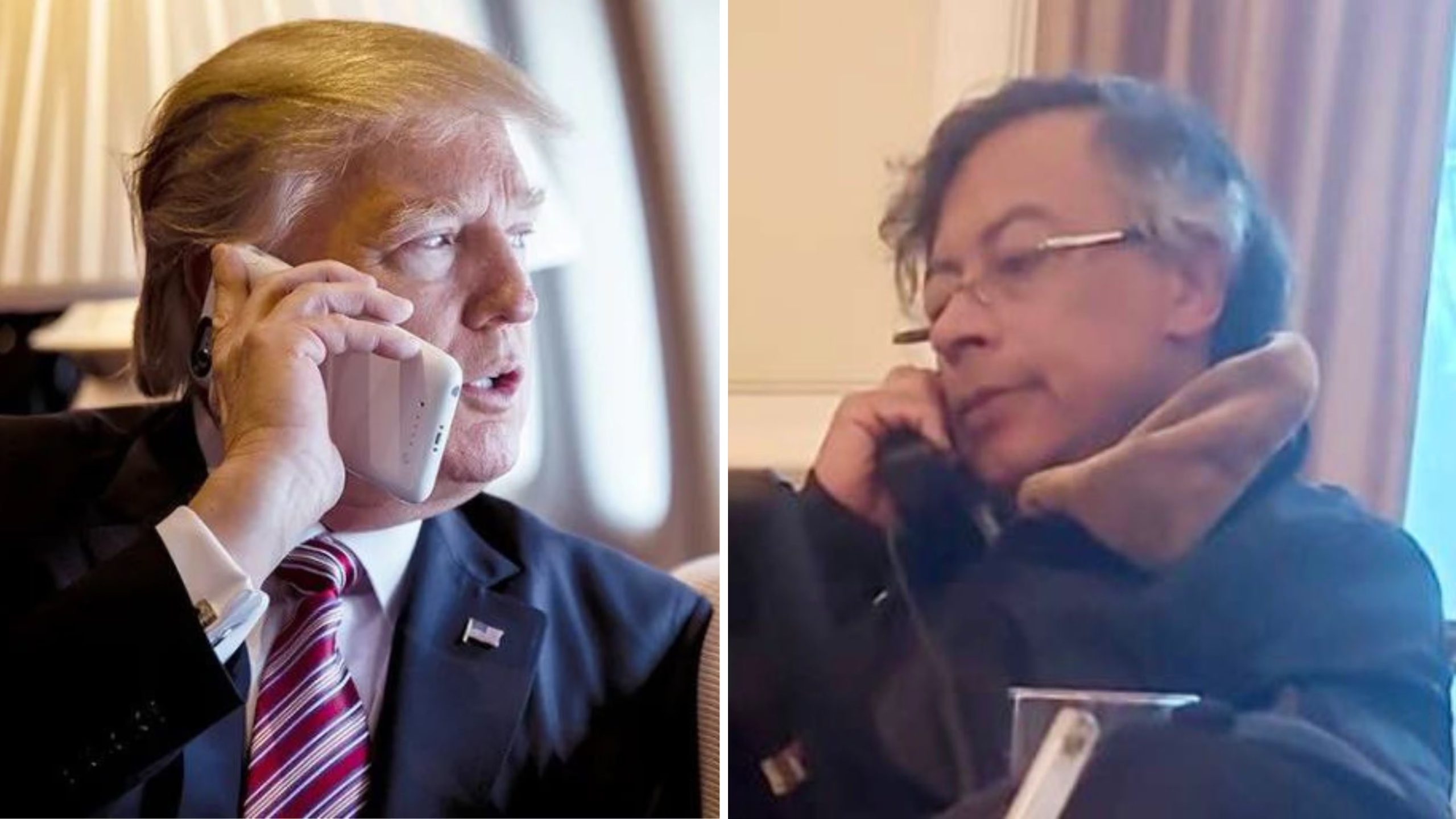 Donald Trump atendió la llamada de Gustavo Petro desde la Oficina Oval, alrededor de las 12:30 p. m., mientras era entrevistado por The New York Times, en medio de tensiones regionales tras la captura de Nicolás Maduro - crédito red social X