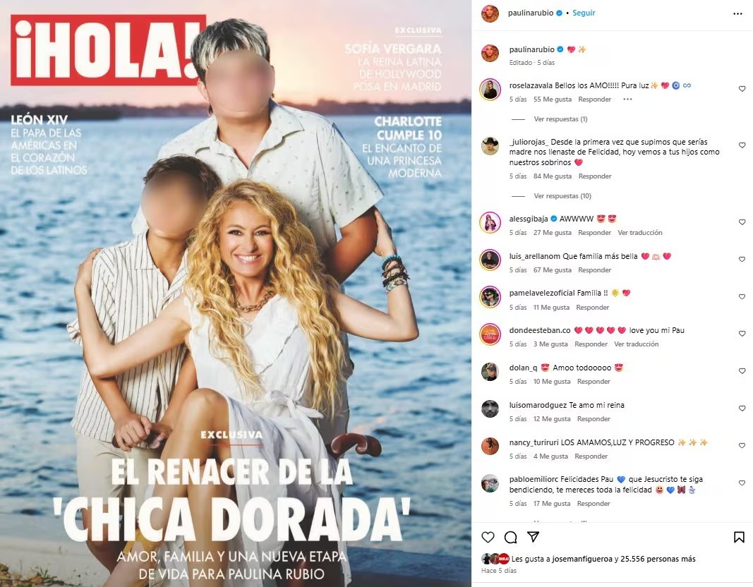 (Captura IG: @paulinarubio // Revista ¡Hola!)