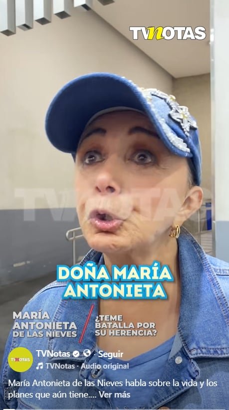 María Antonieta de las Nieves en entrevista con la revista TVNotas a inicios de enero de 2025. (TVNotas / Facebook)