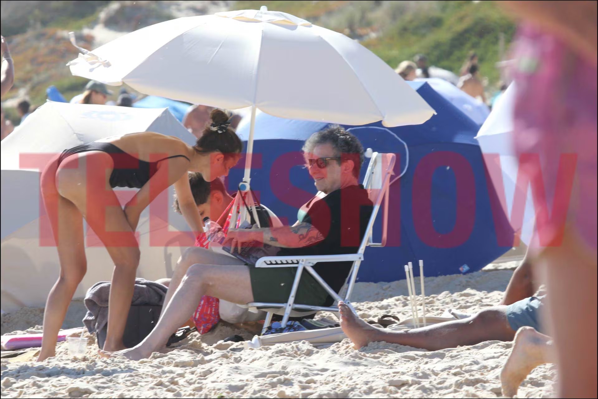 La pareja se mostró enamorados ante las cámaras 