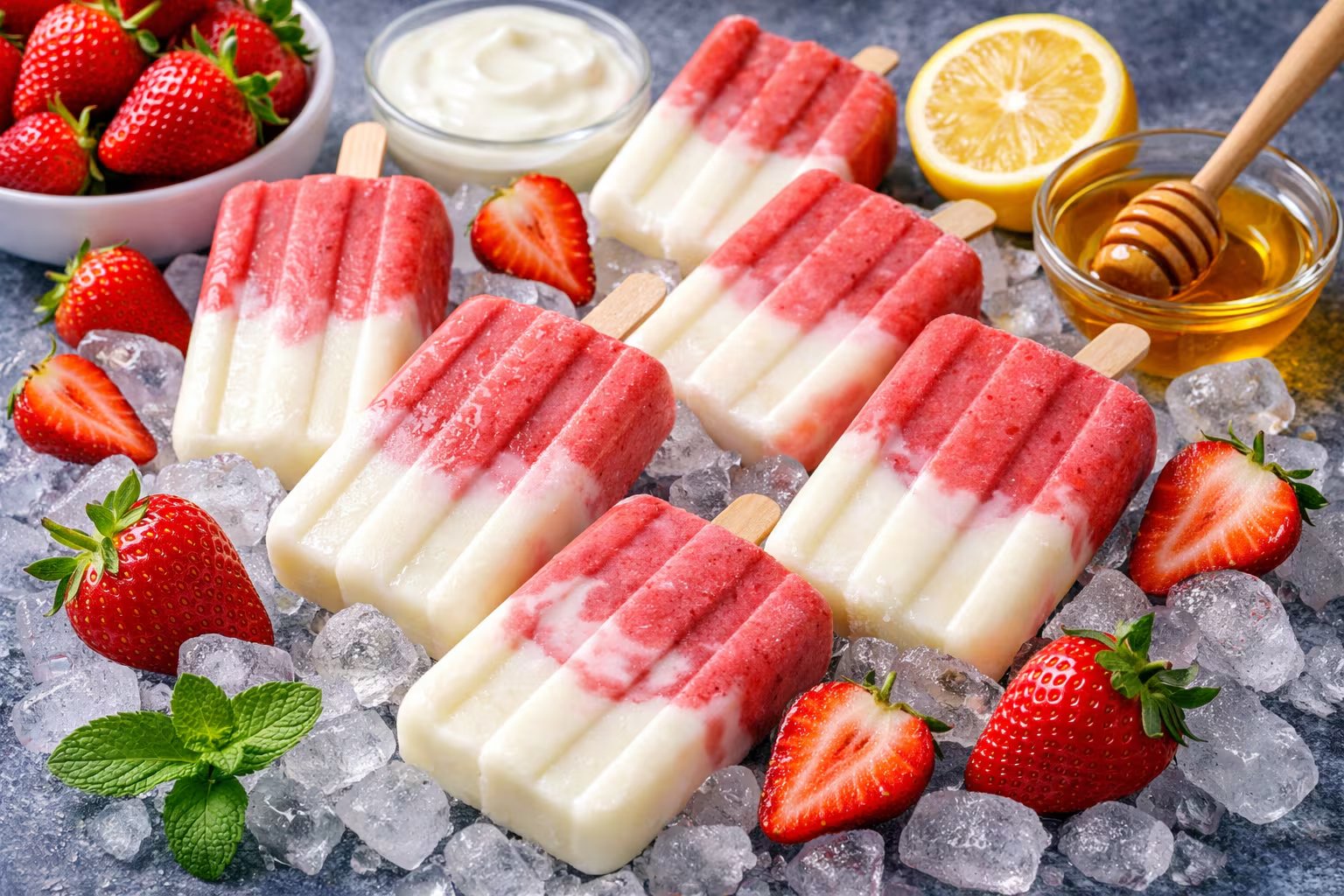 Los palitos de frutilla y yogur combinan suavidad, frescura y cremosidad para sumar fruta (Imagen Ilustrativa Infobae)