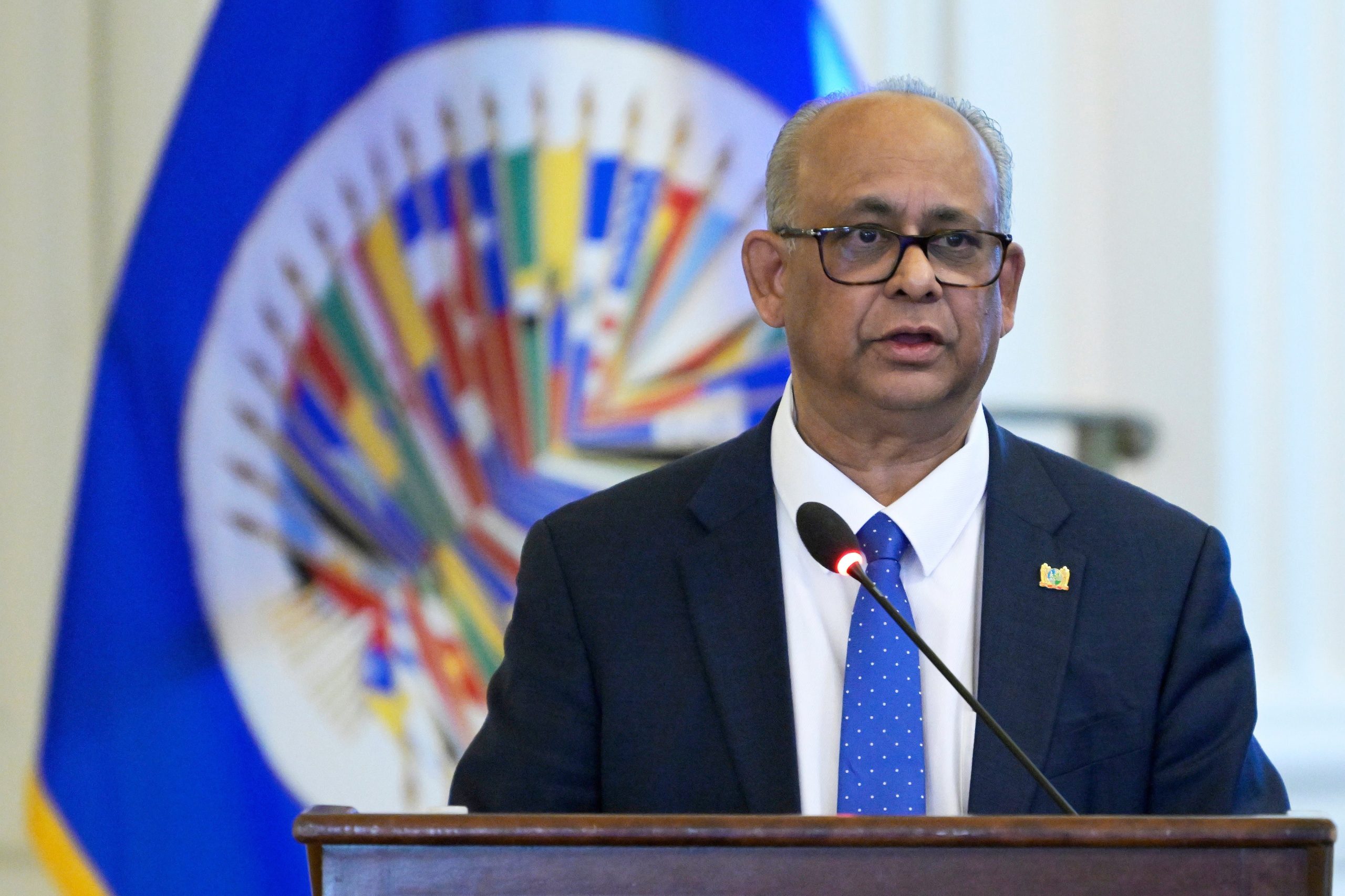 El ministro de Exteriores de Surinam, Albert Ramdin, candidato a secretario general de la Organización de los Estados Americanos (OEA). EFE/Lenin Nolly
