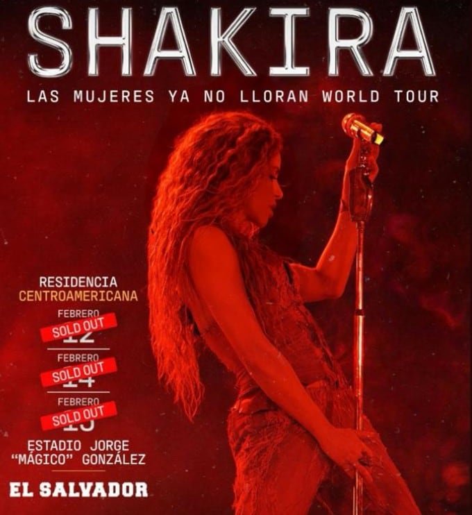 Shakira agota conciertos de su residencia en El Salvador (Captura: Instagram)