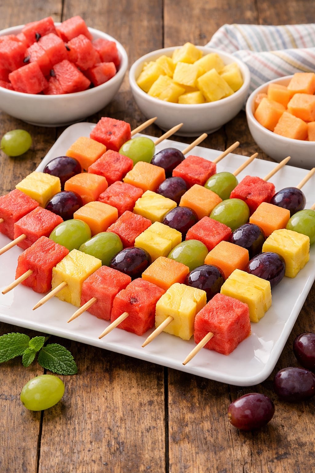 Brochetas de frutas frescas: una alternativa colorida y práctica que aporta vitaminas y sabor a las jornadas al aire libre (Imagen Ilustrativa Infobae)