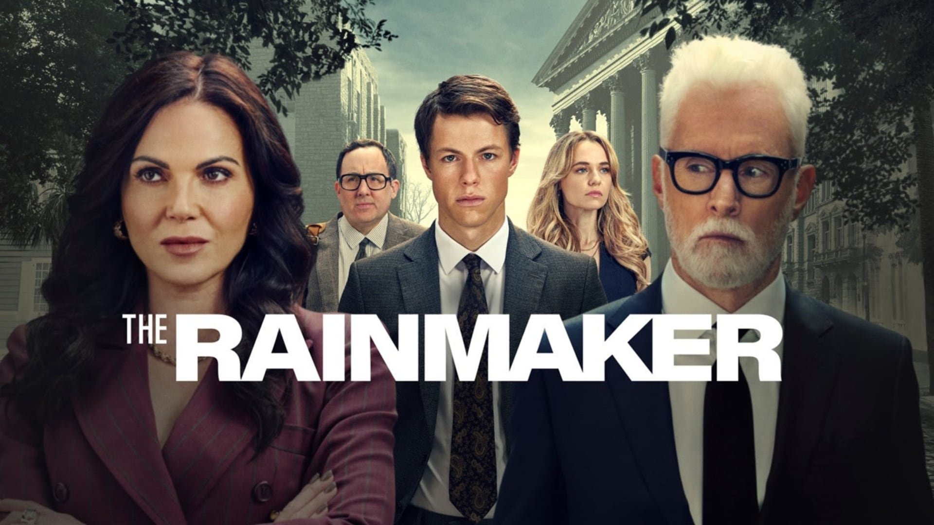 Universal+ también estrenará en enero de 2026 la serie legal The Rainmaker, basada en la novela de John Grisham y protagonizada por Milo Callaghan y John Slattery. (Universal+)