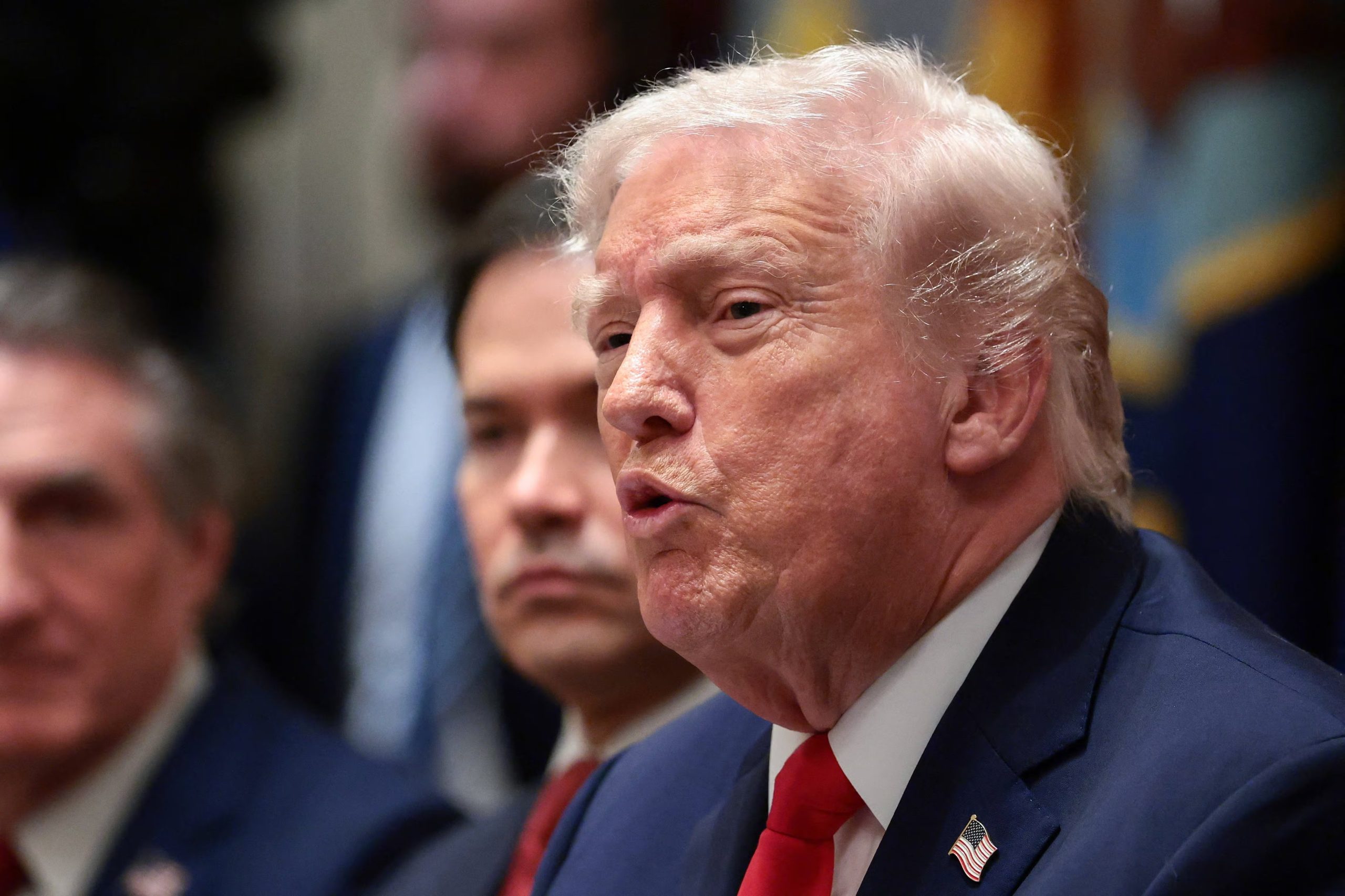 U.S. President Donald Trump speaks during a cabinet meeting at the White House in Washington, D.C., U.S., January 29, 2026. REUTERS/Evelyn Hockstein