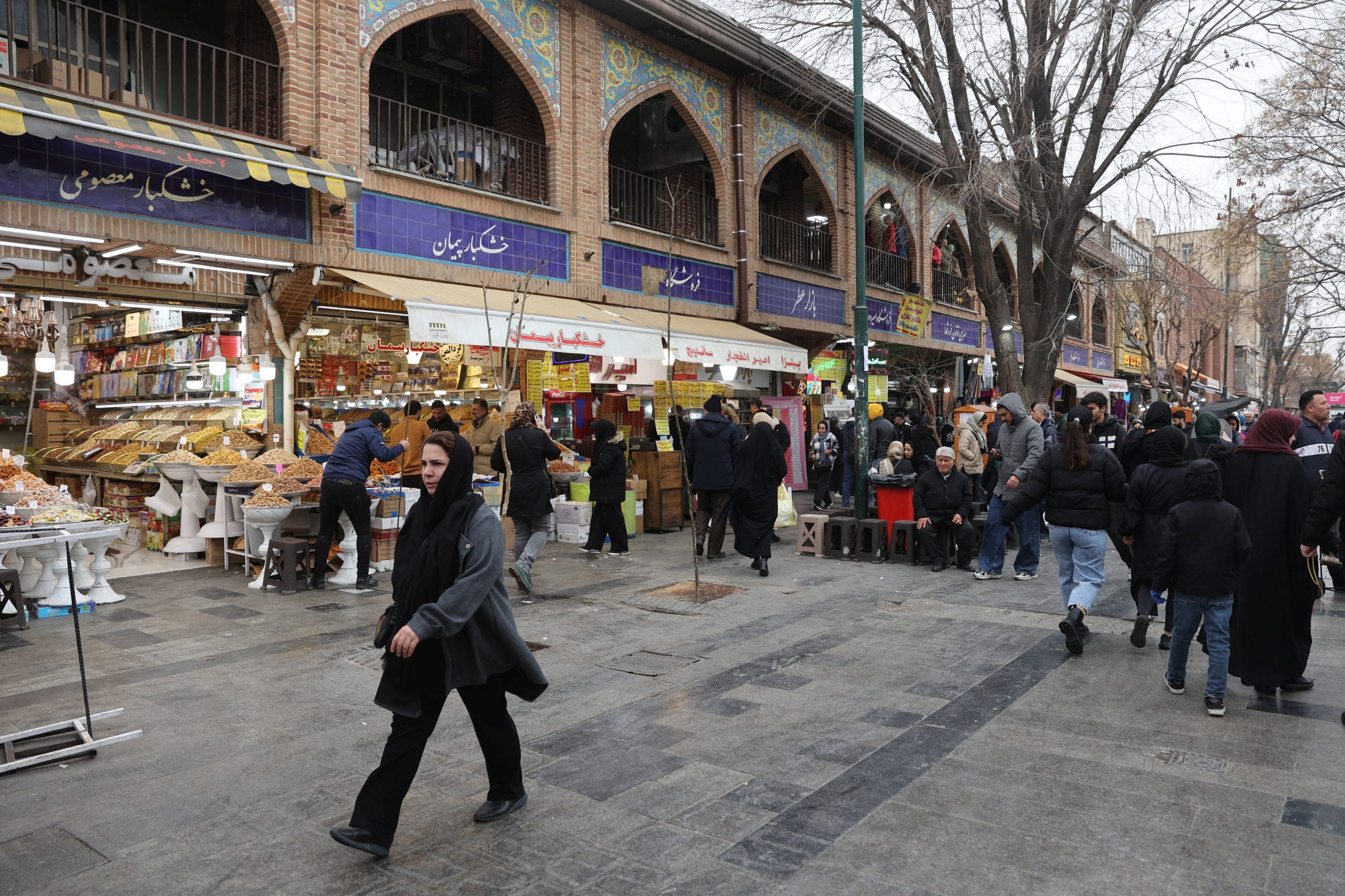Gran Bazar en Teherán, donde comenzaron las últimas protestas contra el régimen de Irán, 15 de enero de 2026. Majid Asgaripour/WANA (Agencia de Noticias de Asia Occidental) vía REUTERS