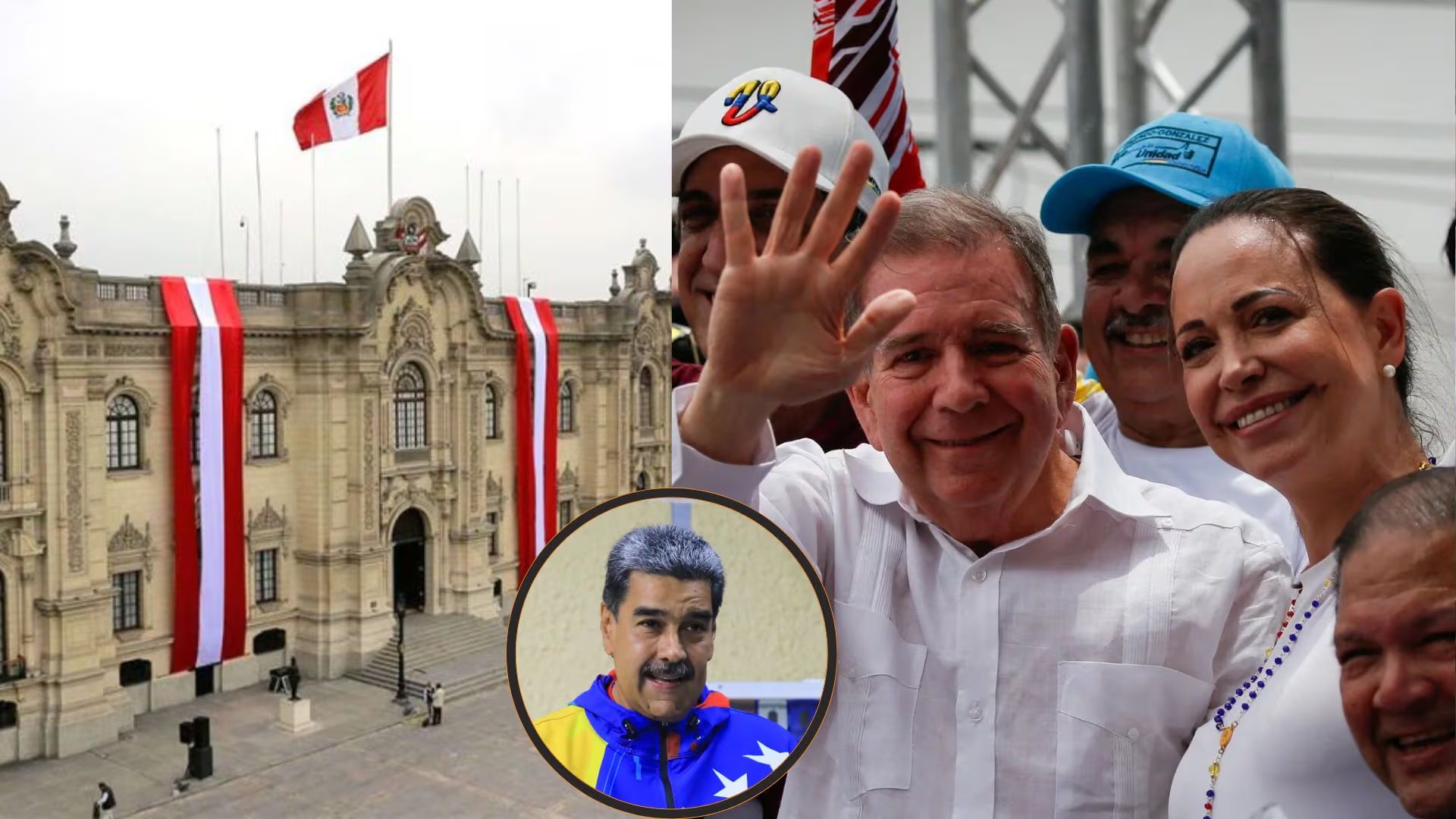Gobierno del Perú - Nicolás Maduro - Edmundo Gonzáles - Maira Corina Machado | Foto composición: Infobae Perú / EFE