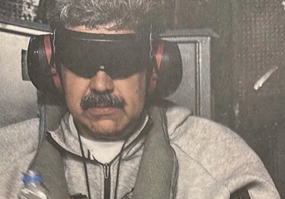 Primera imagen de Nicolás Maduro capturado. Foto: difusión