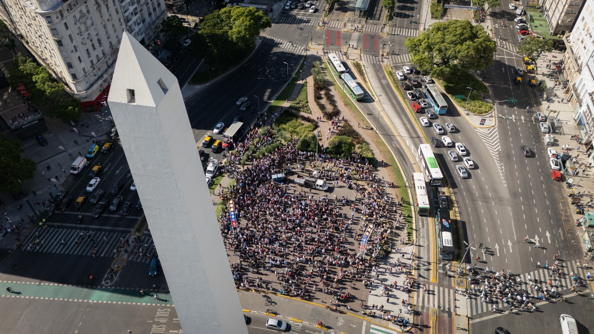 Vista aérea de la convocatoria Alianza por Venezuela