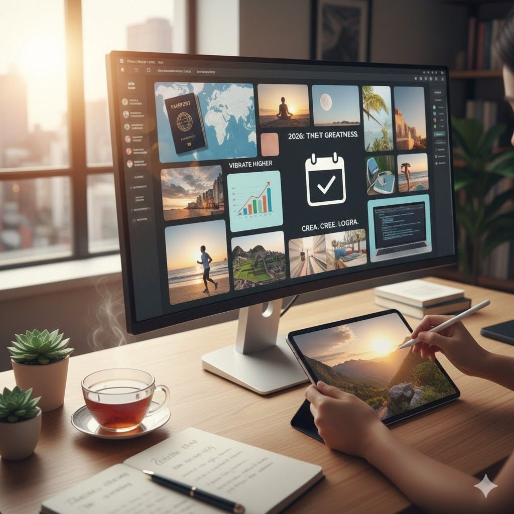 La creación de tableros digitales permite una flexibilidad total. Utilizando plataformas como Canva y Pinterest, es posible curar una estética personalizada que puede acompañarnos en todo momento como fondo de pantalla en nuestros dispositivos móviles.| Composición Gemini - Google