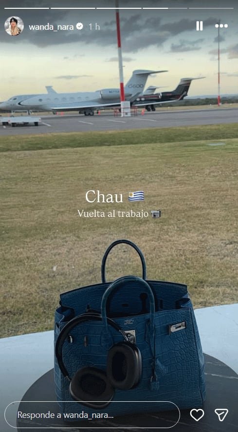 La conductora comunicó el fin de su descanso en Uruguay a través de Instagram, con una imagen en una pista privada y un mensaje directo sobre el regreso al trabajo