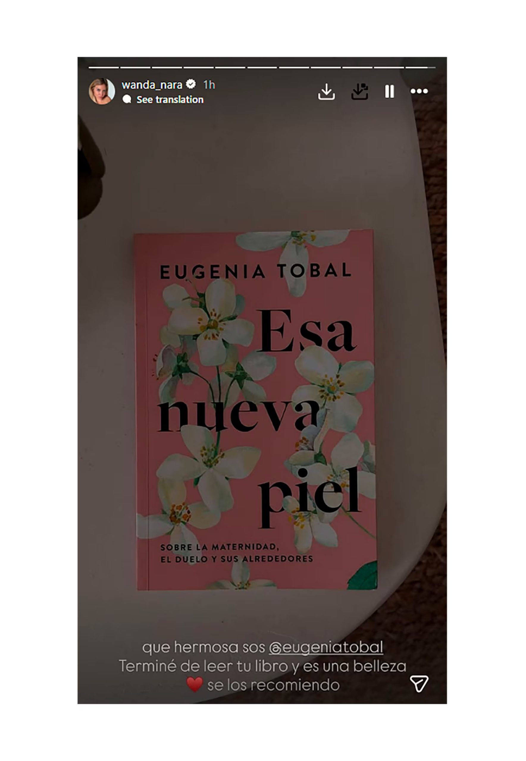 El apoyo de Wanda a Eugenia Tobal (Instagram)