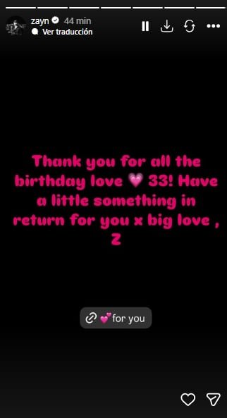 El cantante visitará México en al menos tres ocasiones durante 2026. Crédito: zayn/IG