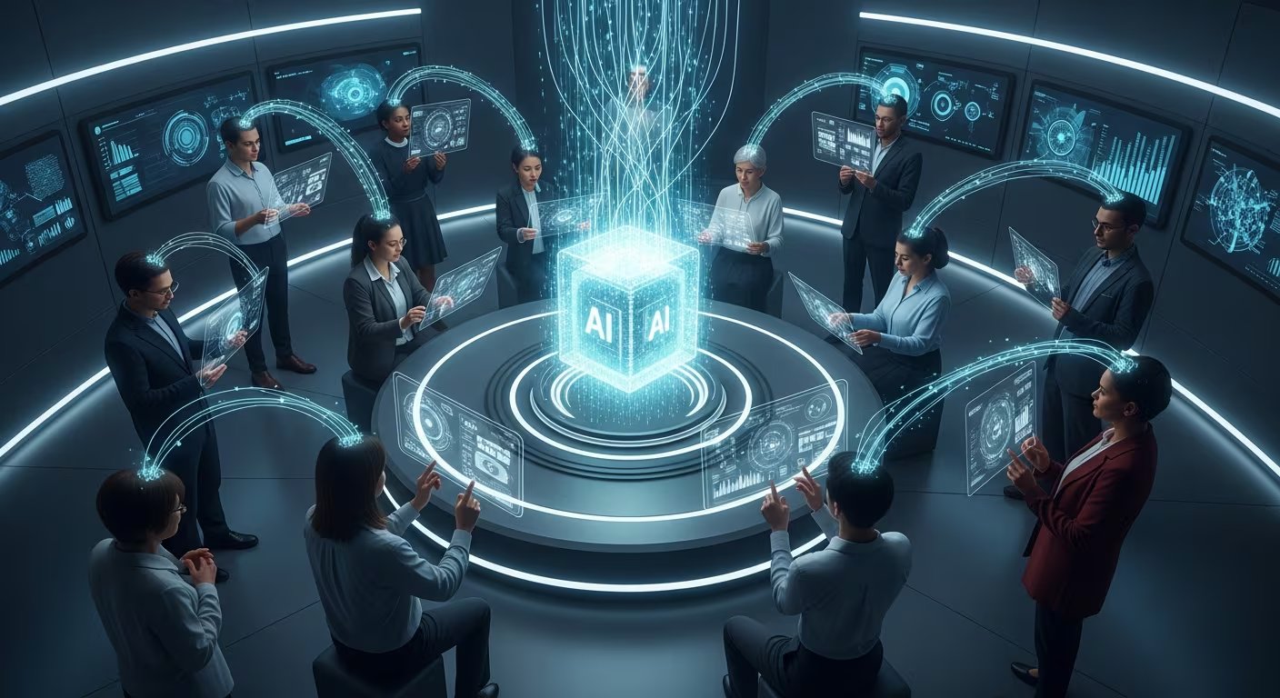 La producción de datos sintéticos por la IA crea un proceso circular que limita la exploración de nuevos territorios del conocimiento. (Imagen Ilustrativa Infobae)