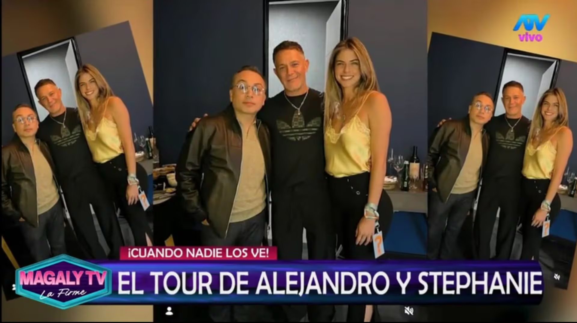 La actriz peruana ha sido vista junto a Sanz en conciertos de Colombia y Ecuador, presencia que alimenta versiones sobre una relación más allá de la amistad. (Magaly TV: La Firme)