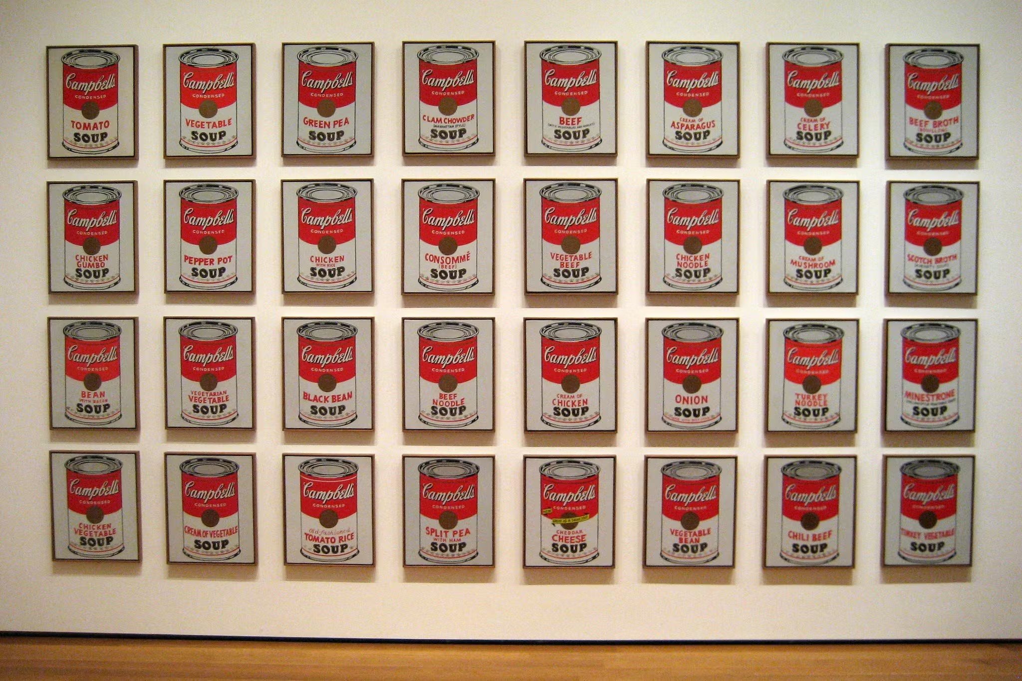 Las mundialmente conocidas latas de sopa Campbell pintadas por Andy Warhol 